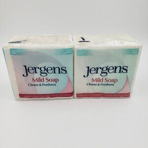 Jergens Mild Soap Cleans & Freshens (4) 4.5 Oz Bars Per Package - Lot of 2